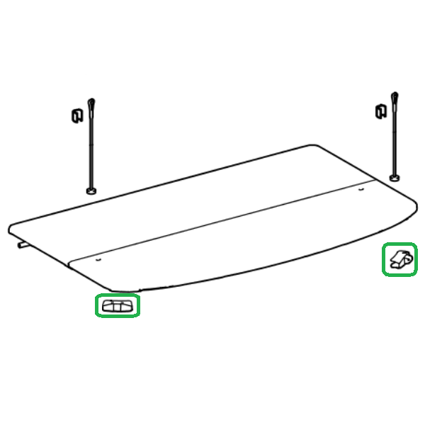 Genuine Lexus 64937-78010 NX Phase 1 Parcel Shelf Cap