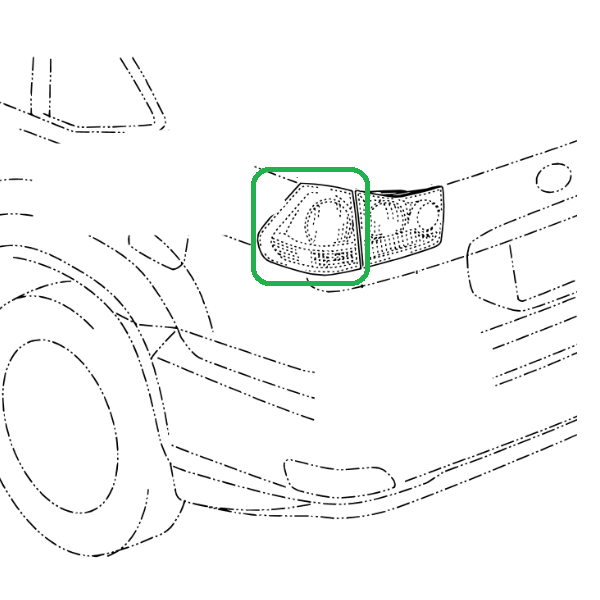 Genuine Lexus 81551-48141 RX Late Phase 2 O/S Outer Rear Light