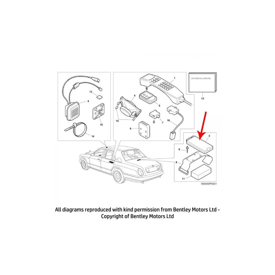 GENUINE Rolls-Royce & Bentley UV10128PC TELEPHONE TRANSCEIVER MOTOROLA GSM2700