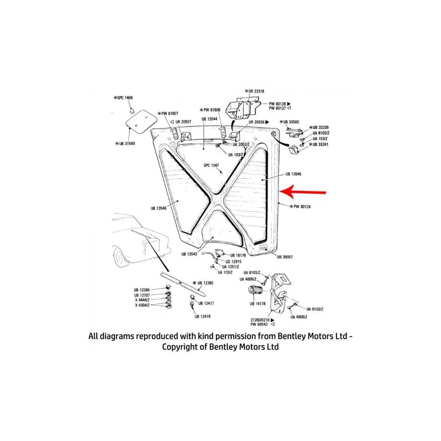 GENUINE Rolls-Royce PW80853 BONNET