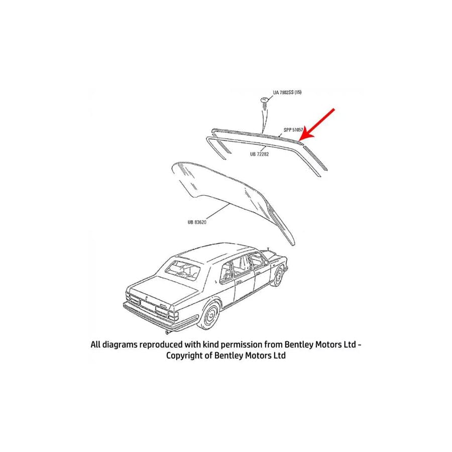GENUINE Rolls-Royce SPP51057 RAIN DEFLECTOR WINDSCREEN