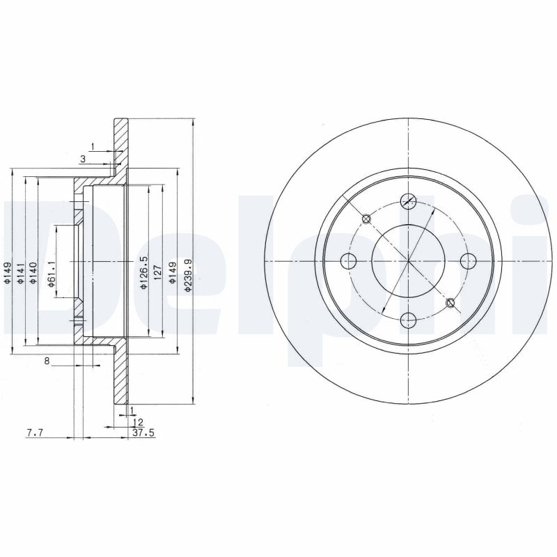 DELPHI BG2379 Brake Disc .