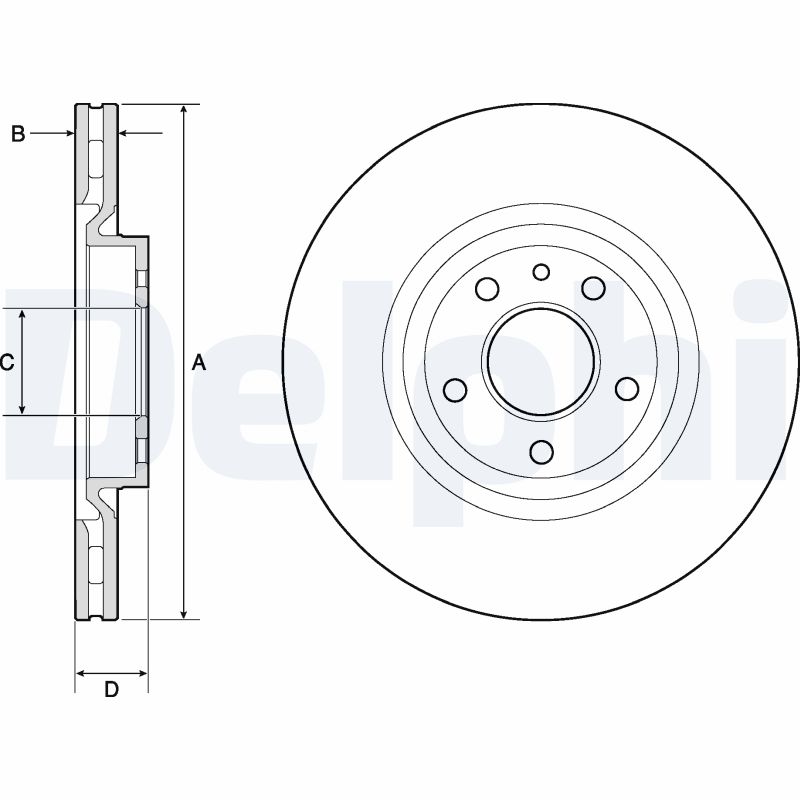 DELPHI BG2843 Brake Disc .