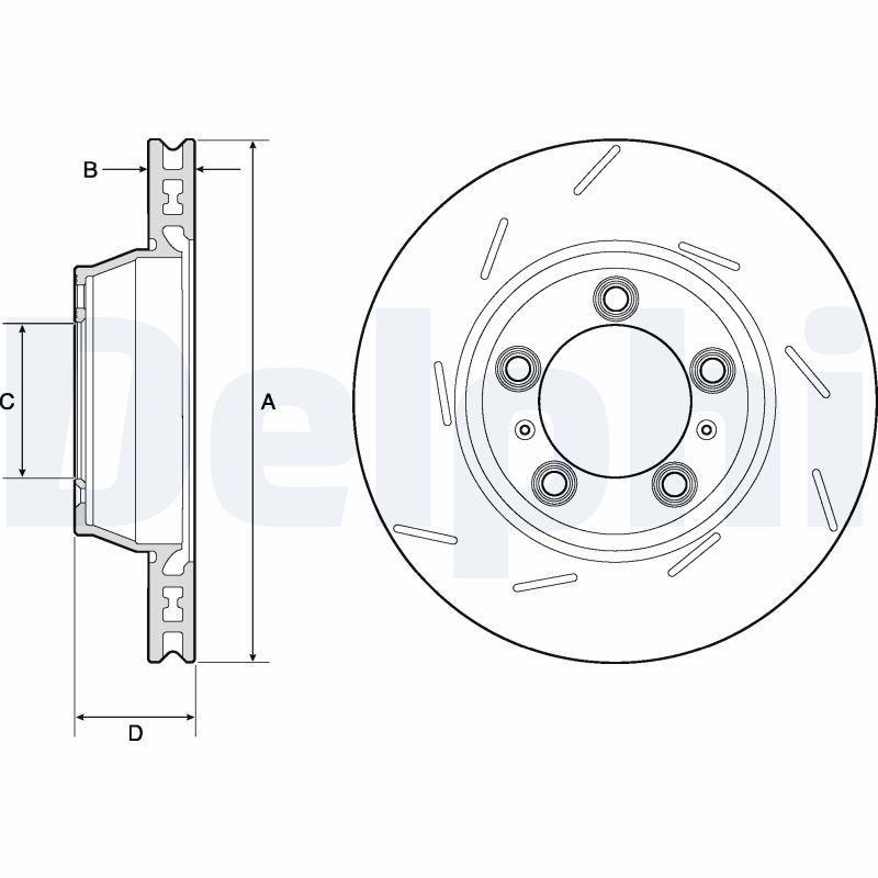 DELPHI BG9164C Brake Disc
