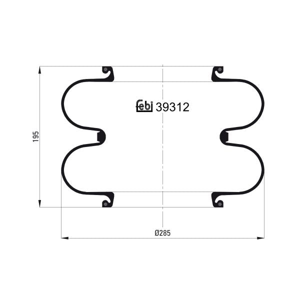 FEBI FE39312 Air Suspension Bellow