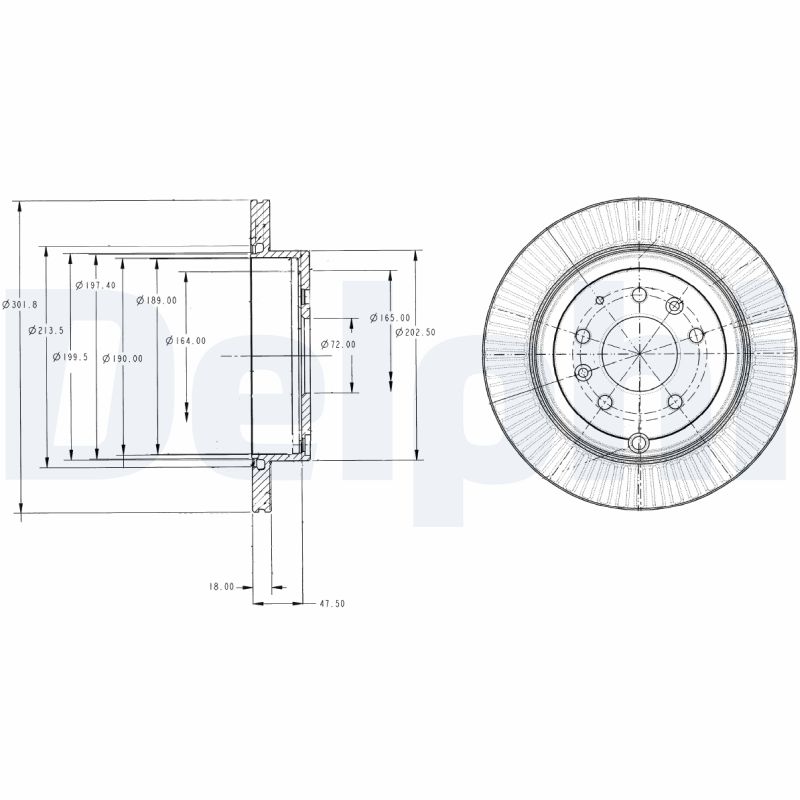 DELPHI BG4336 Brake Disc .