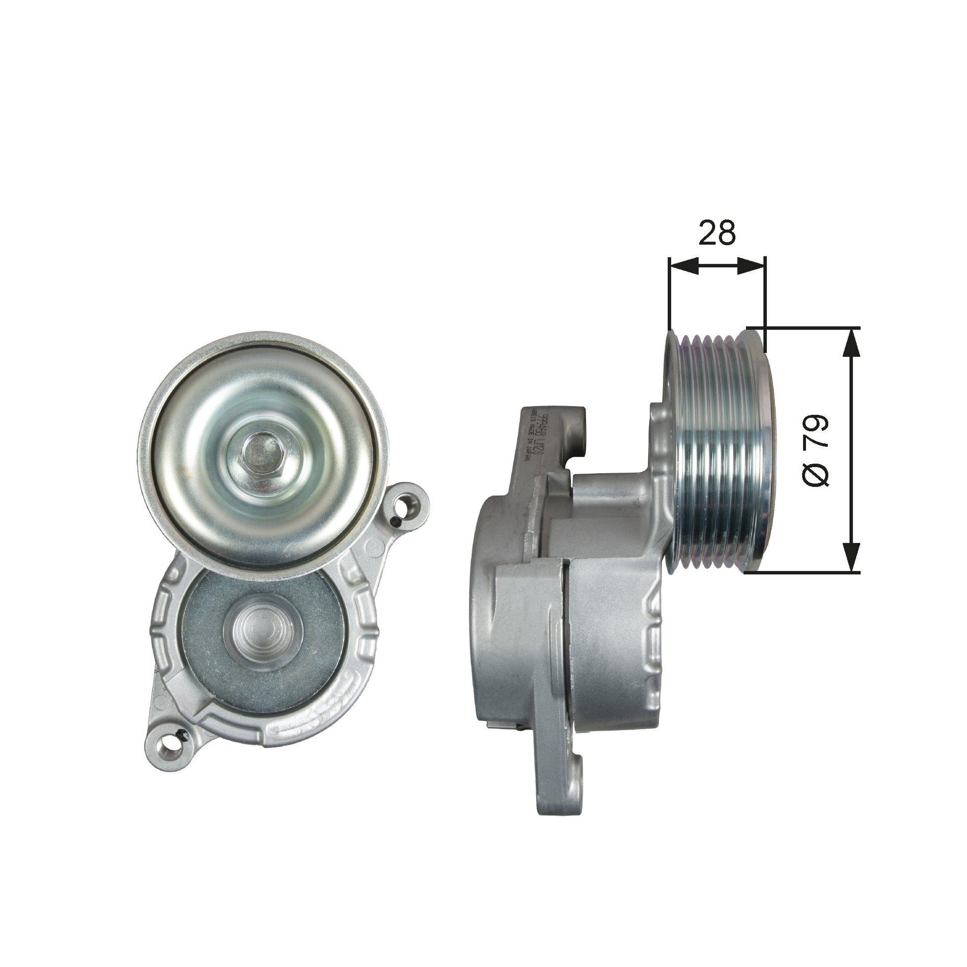 GATES GATT39284 V-Ribbed Belt Tensioner Pulley