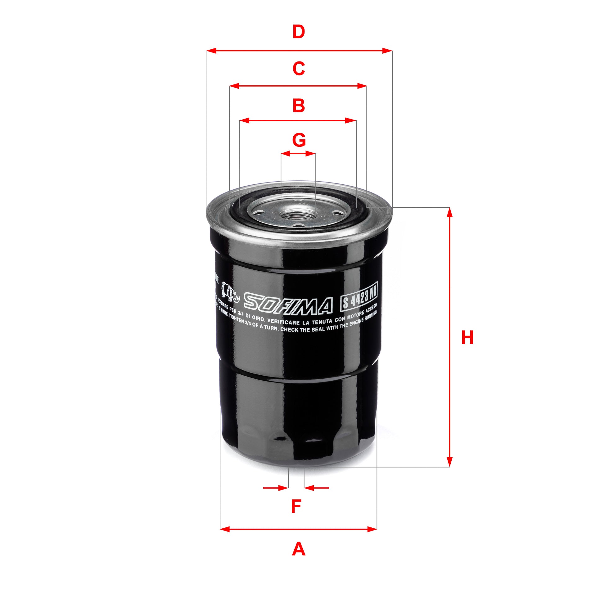 SOFIMA S4423NR Fuel Filter