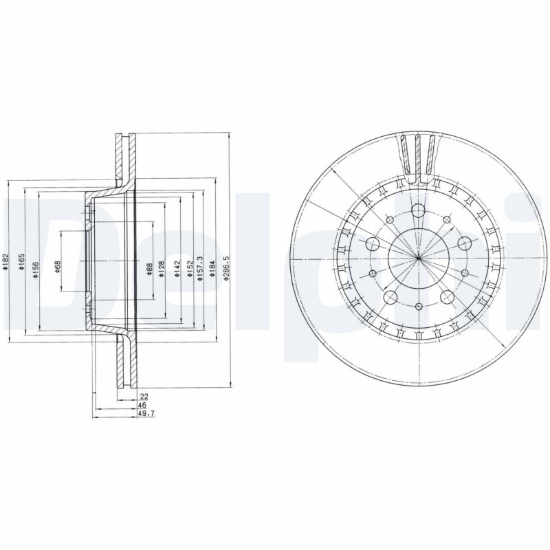 DELPHI BG2426 Brake Disc .