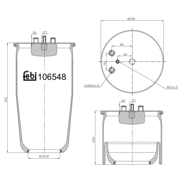 FEBI FE106548 Air Suspension Bellow