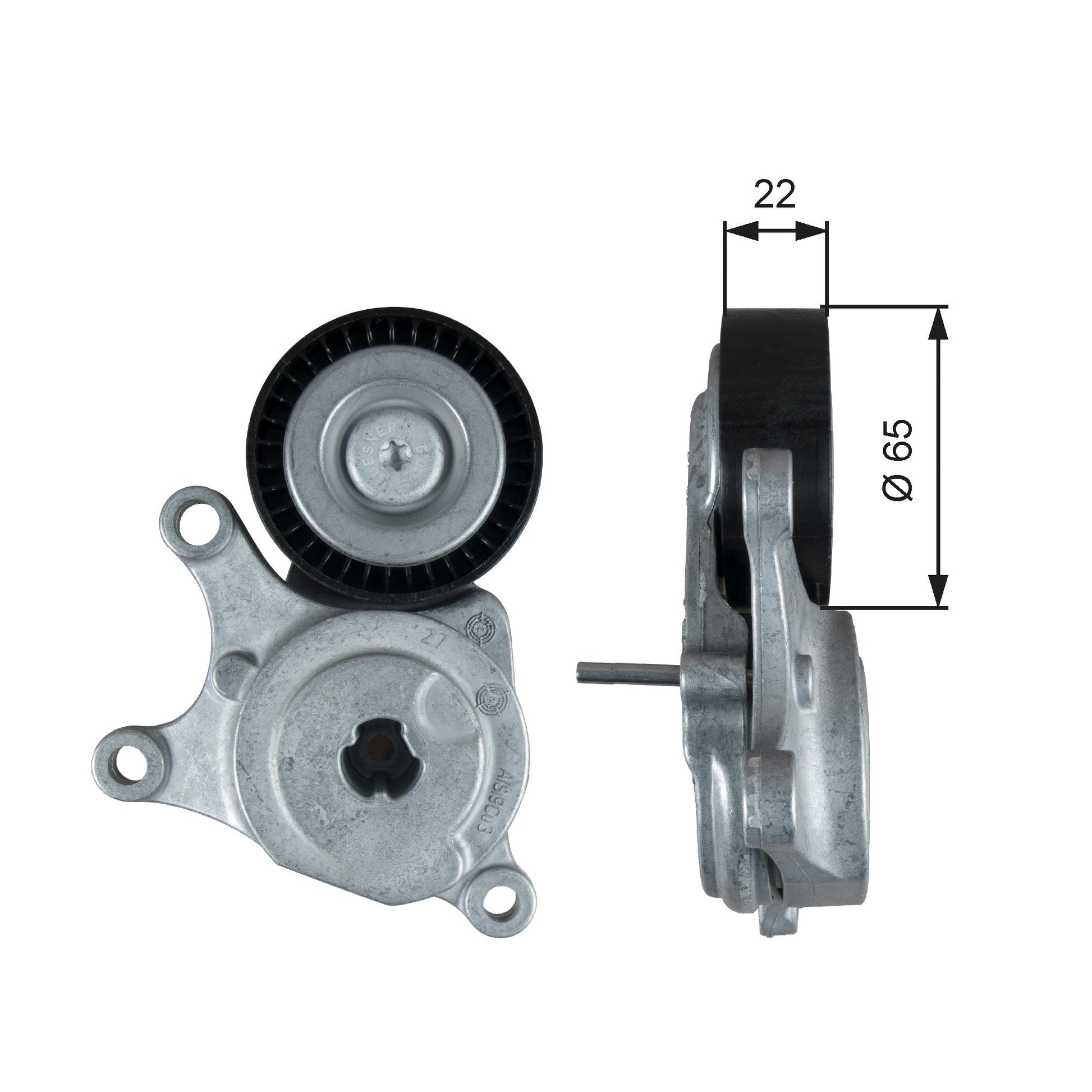 GATES GATT39372 V-Ribbed Belt Tensioner Pulley
