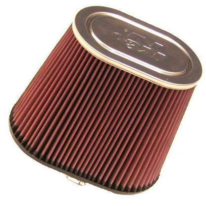 K&N Engineering K&N Universal Chrome Oval Tapered Air Filter - 2in Flg ID x 4in OS L 3in OS W x 2.75in H