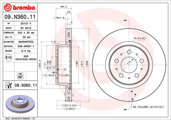 TOURMAX BCR-119 Disc Brake Caliper Repair Kit