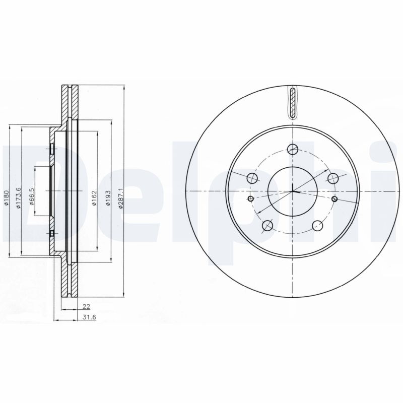 DELPHI BG4326 Brake Disc .