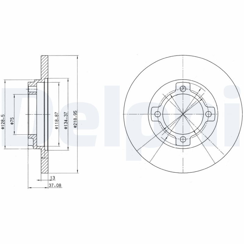 DELPHI BG3083 Brake Disc .