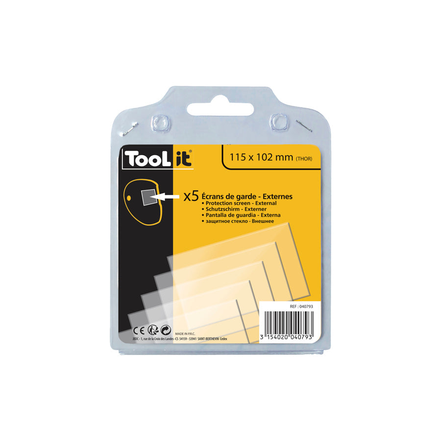 Gys 040793 5 Screens (115X102) Ext. / Expert 9-13 G, Hermes 9-13 G Welding Accessories