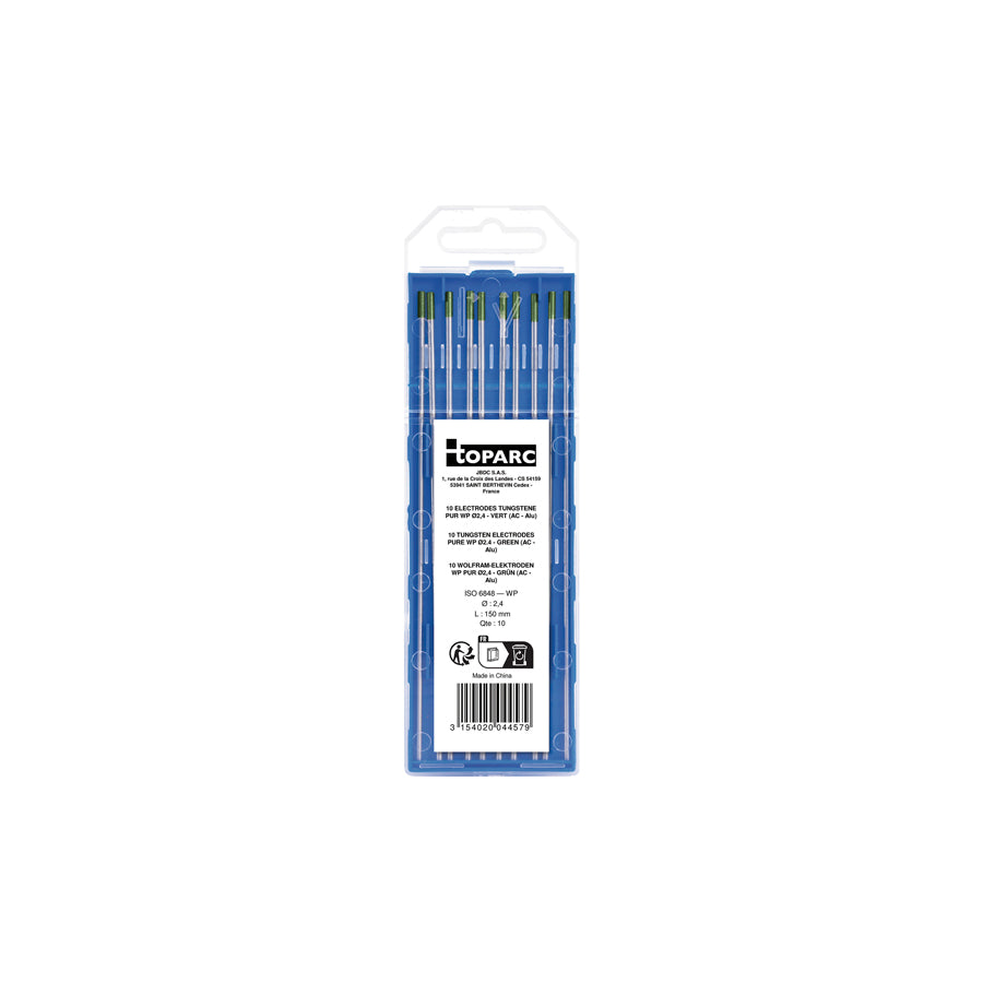 Gys 044579 10 Electrodes - Pure Tungsten Ø2.4 - Green (Ac - Aluminium) Welding Consumables