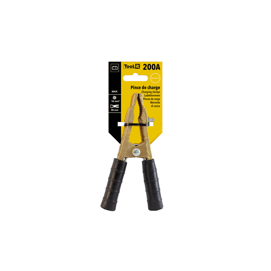 Gys 053403 Brass Clamp 200A - Black Sleeve - Bulk Charger Accessories