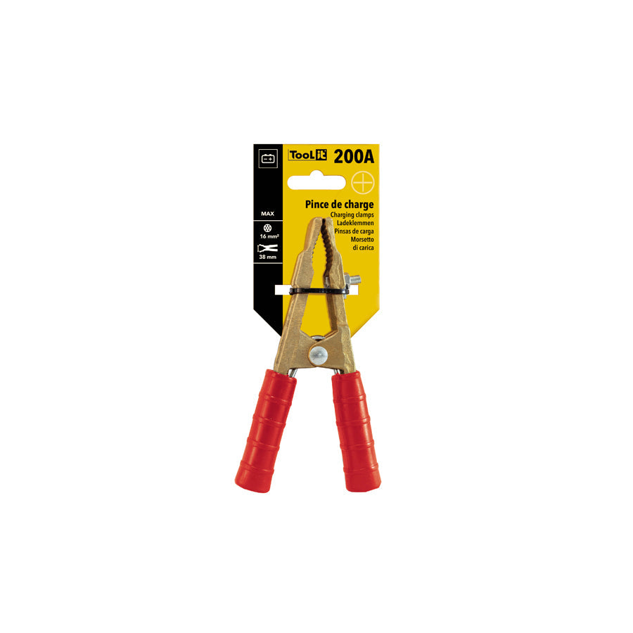 Gys 053502 Brass Clamp 200A - Red Sleeve - Bulk Charger Accessories