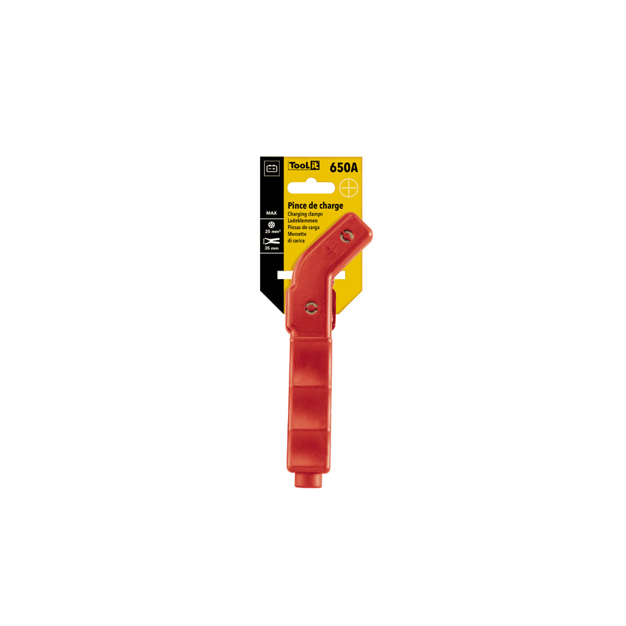 Gys 055551 Curved Insulated Clamp 650A Red - On Card Charger Accessories