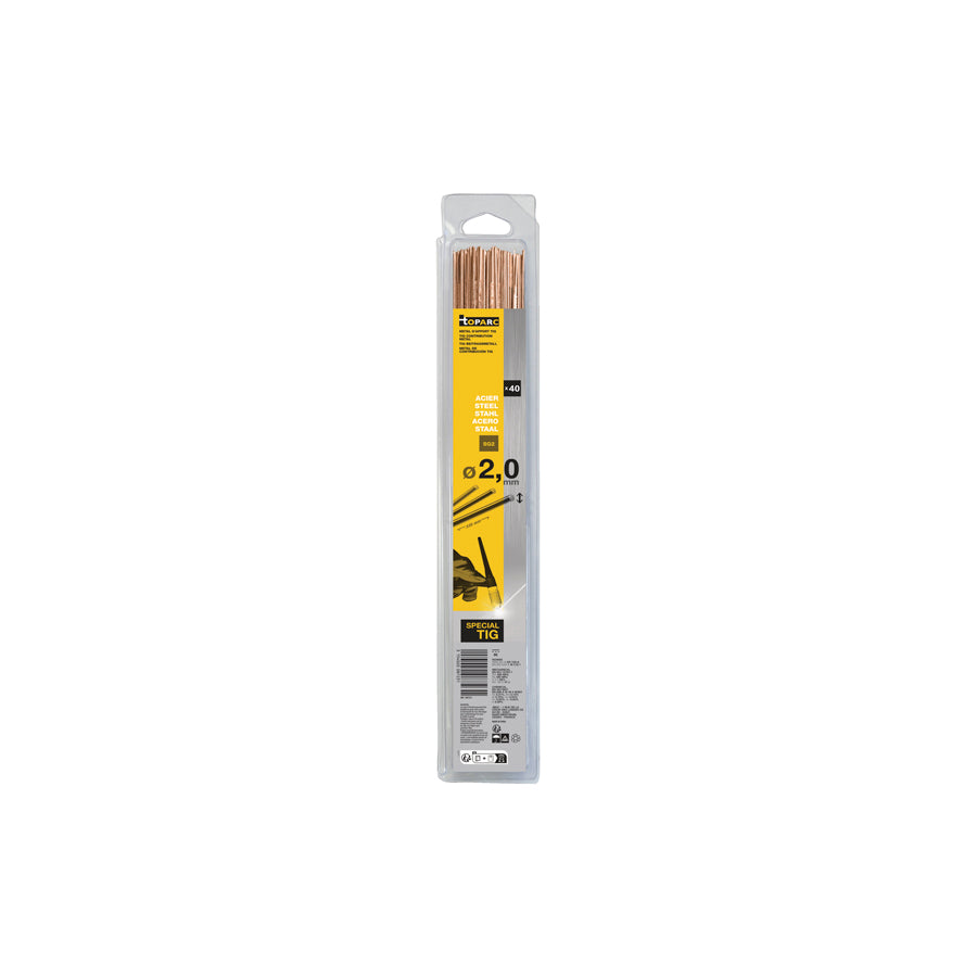 Gys 087231 Tig Filler Rods (X40) - Steel Ø2.0 - 0.33Kg - 330Mm (Blister) Welding Consumables