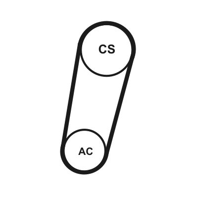 CONTITECH 5PK705T1 V-Ribbed Belt Set