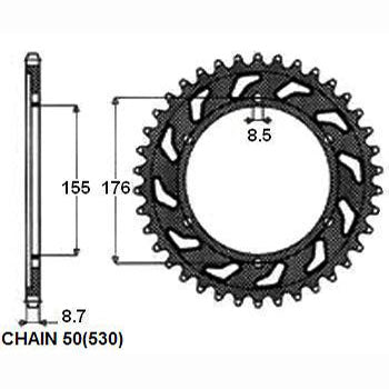 SUNSTAR SUNR1-5698-43 Chain Sprocket