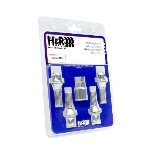 H&R 1252801KEY4 Wheel-Lock set M12 taper head 60Â°
