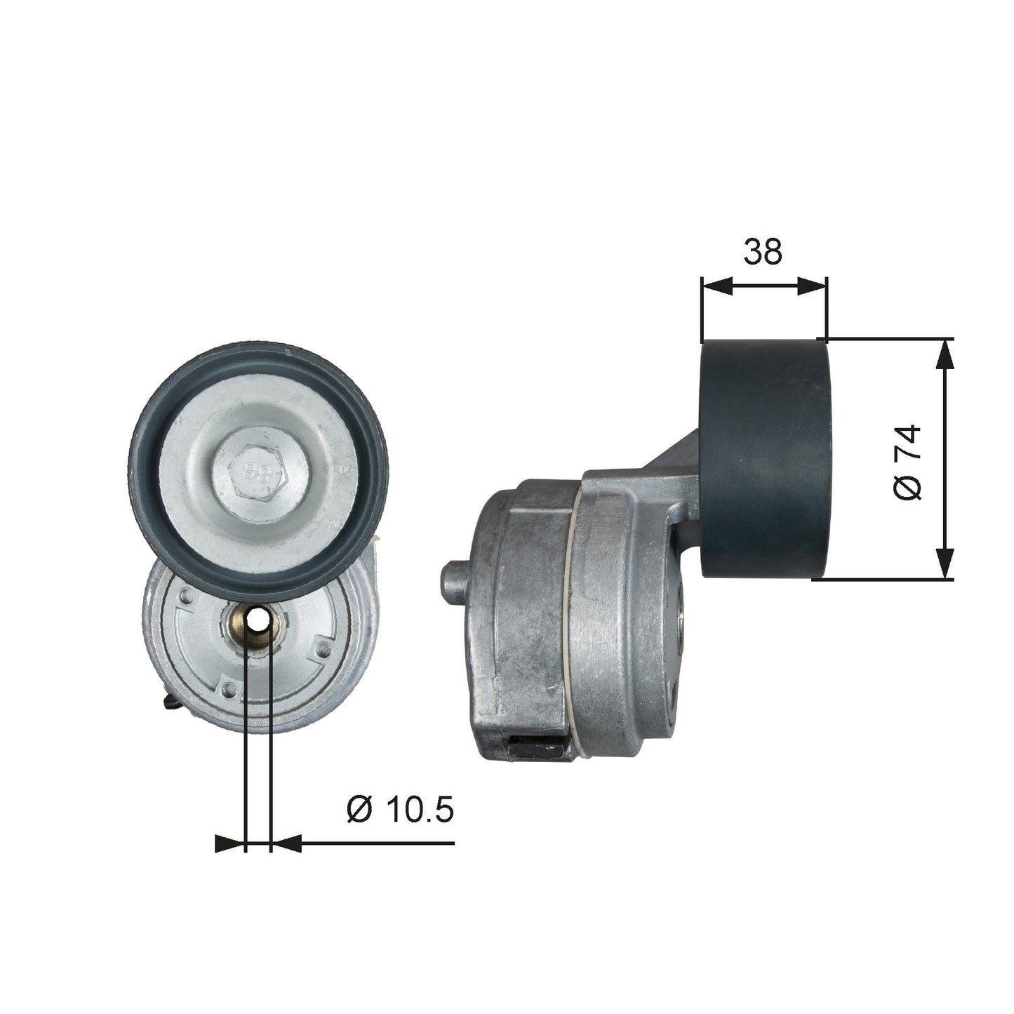 GATES GATT38600 V-Ribbed Belt Tensioner Lever