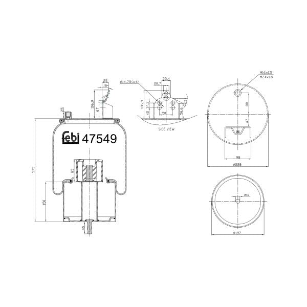 FEBI FE47549 Air Suspension Bellow