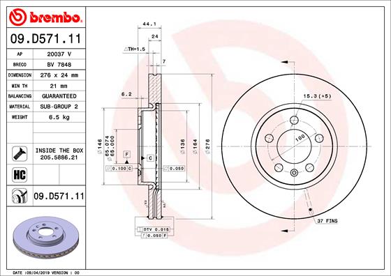 AUGER AUG53870 Disc Brake Caliper Repair Kit