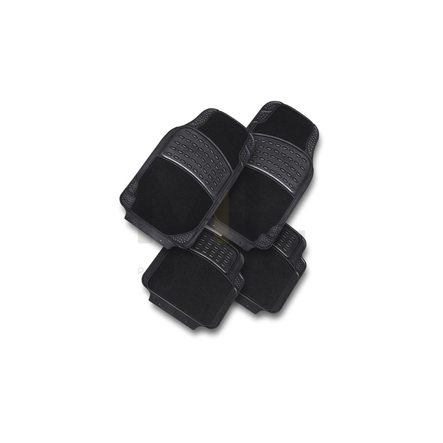 HART Universal fit TS2210 Floor mat set Rubber with textile reinforcement, Front and Rear, Quantity: 4, Black