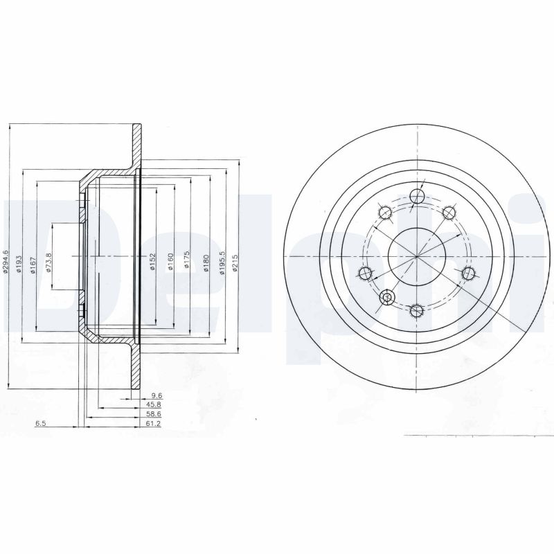 DELPHI BG2614 Brake Disc .