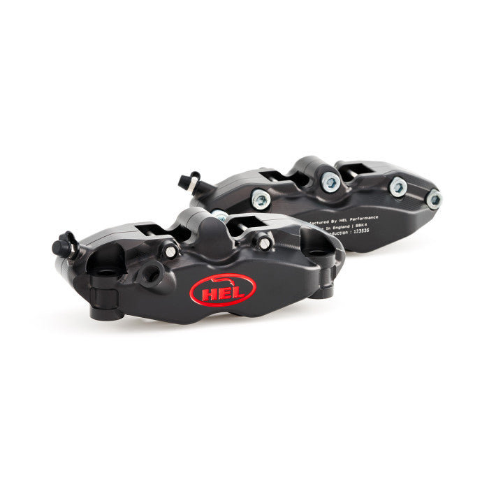 HEL Performance HC2-130-32-32 V2 130mm Solid Billet 4 Piston Front Radial Brake Calipers with Flat Back