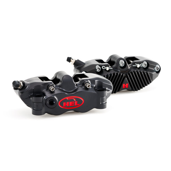 HEL Performance HC2-100-32-32-FB V2 100mm Solid Billet 4 Piston Front Radial Brake Calipers with Finned Back