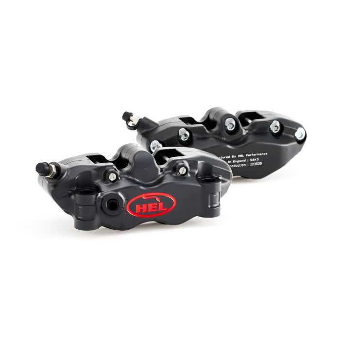 HEL Performance HC2-100-32-32 V2 100mm Solid Billet 4 Piston Front Radial Brake Calipers with Flat Back