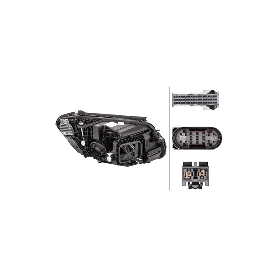 Hella 1LX 013 063-531 Headlight Suitable For Mercedes-Benz C-Class