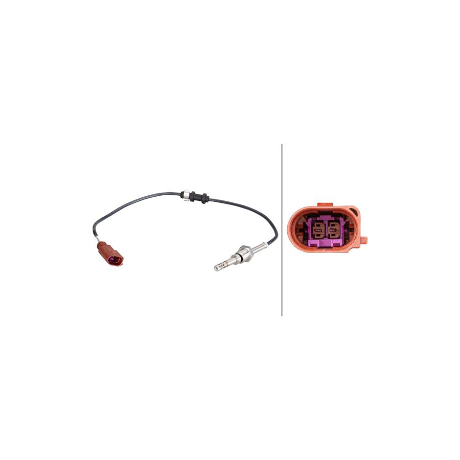 Hella 6PT 010 376-161 Sensor, Exhaust Gas Temperature For VW Passat