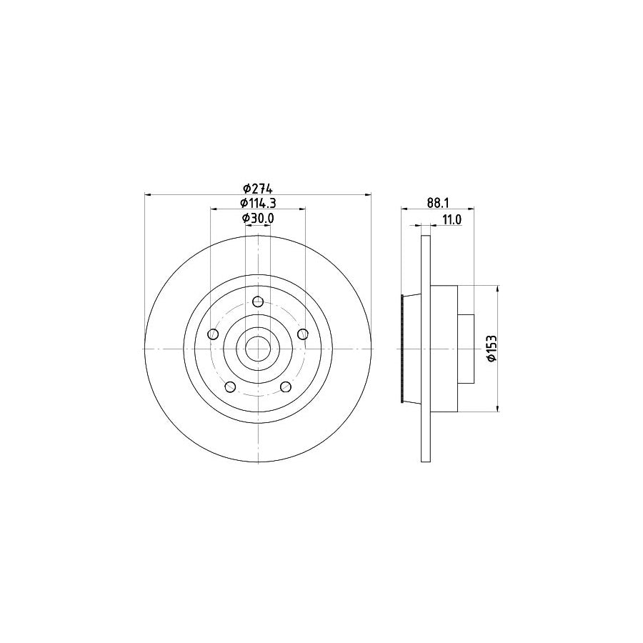 Hella 8AW 355 533-491 Wheel Brake Cylinder