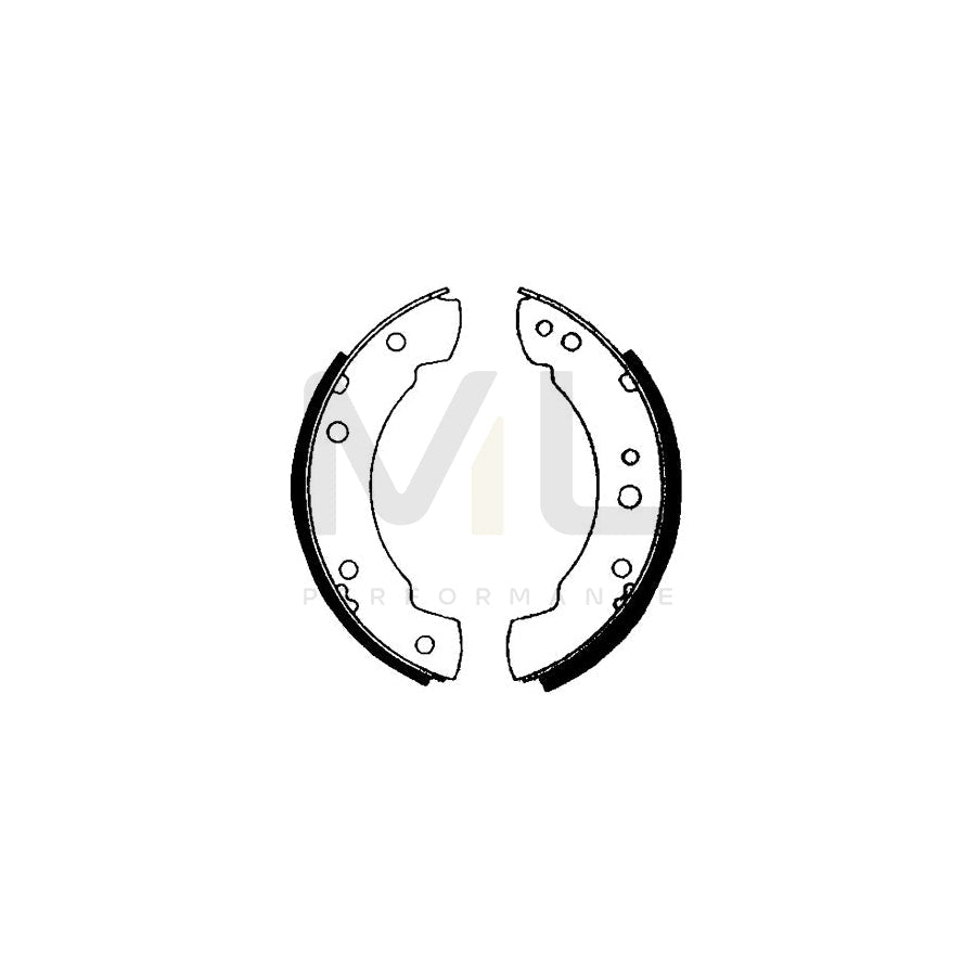 HELLA 8DB 355 000-541 Brake Shoe Set without handbrake lever