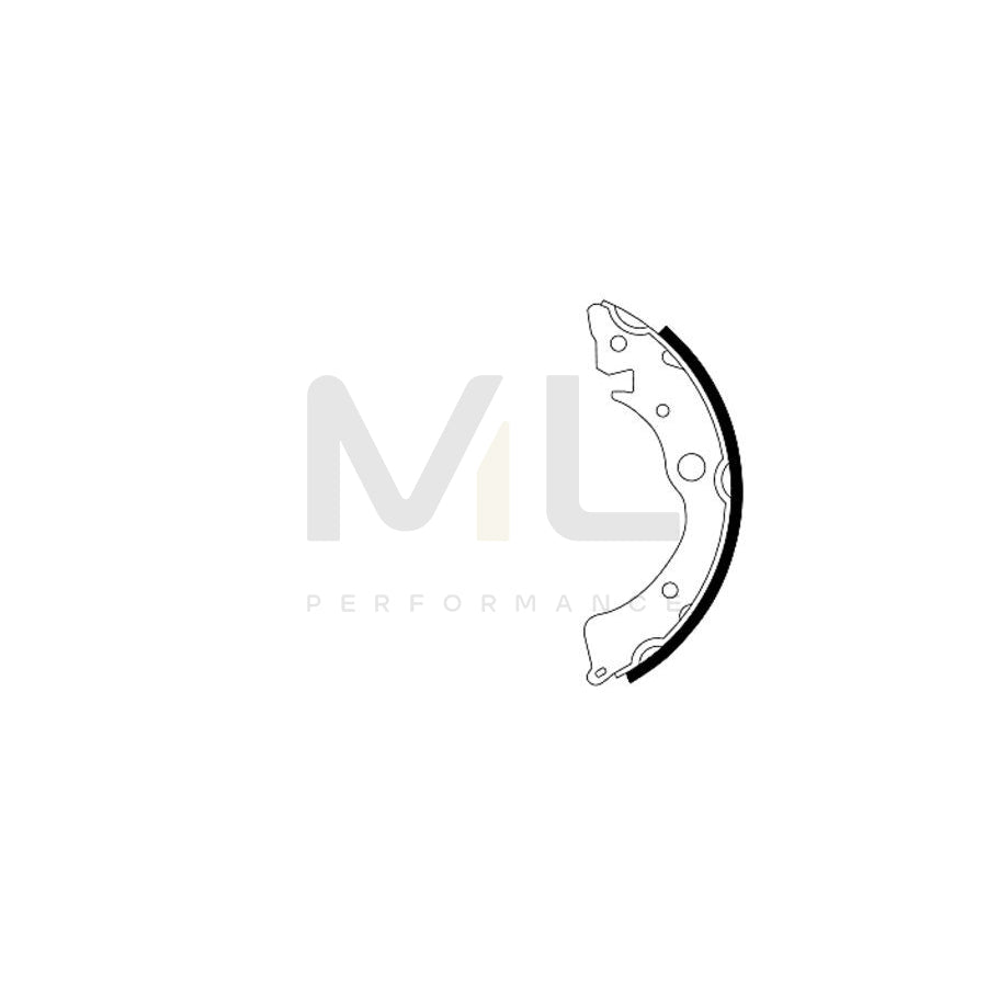 HELLA 8DB 355 000-791 Brake Shoe Set without handbrake lever