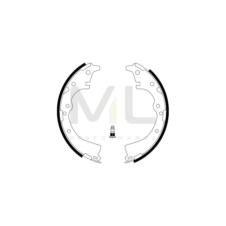 HELLA 8DB 355 002-201 Brake Shoe Set without handbrake lever