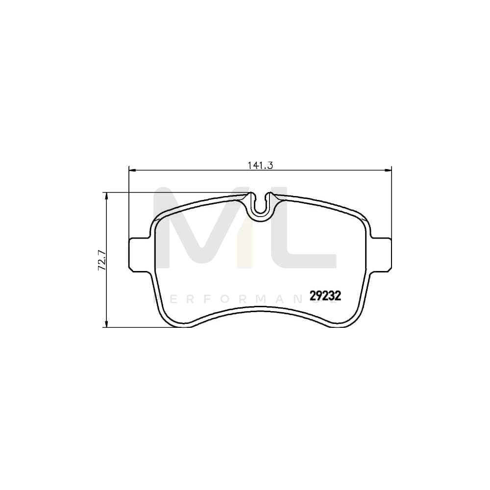 Hella 8DB 355 005-551 Brake Pad Set For Iveco Daily Prepared For Wear Indicator, With Brake Caliper Screws, With Accessories