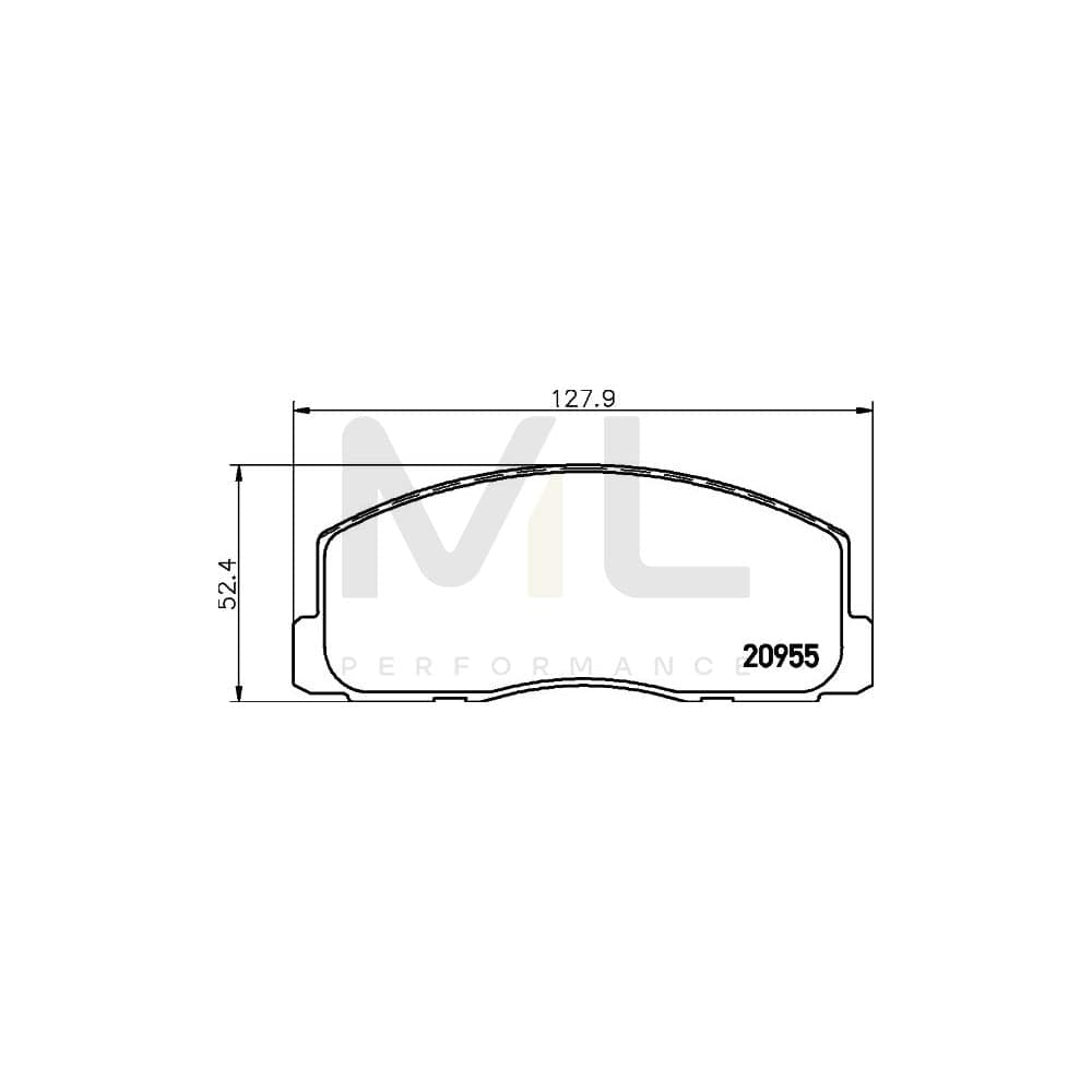 Hella 8DB 355 006-221 Brake Pad Set Not Prepared For Wear Indicator