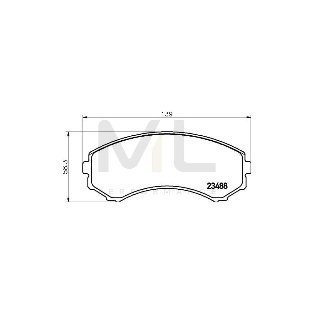 Hella 8DB 355 009-461 Brake Pad Set With Acoustic Wear Warning