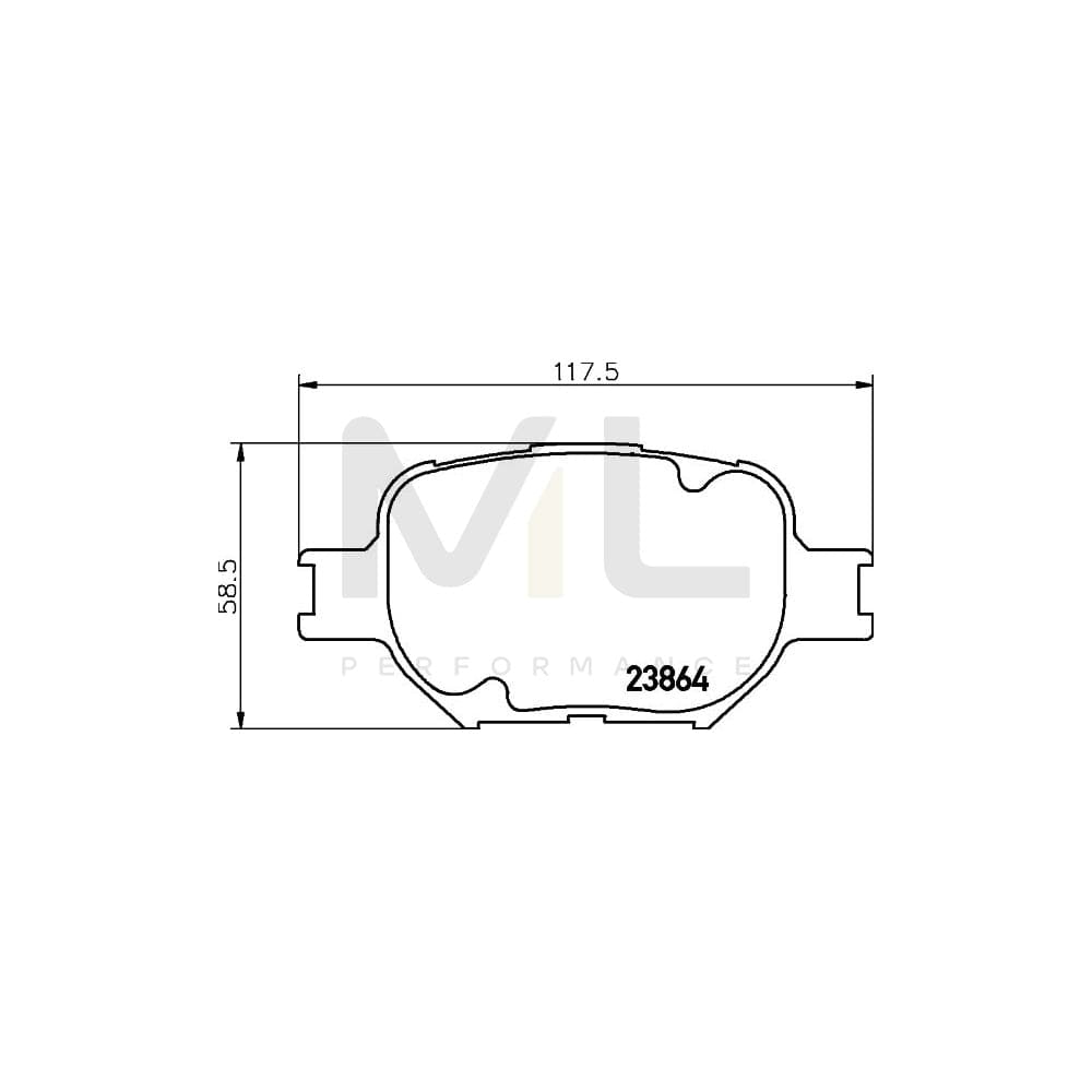 Hella 8DB 355 010-201 Brake Pad Set Not Prepared For Wear Indicator
