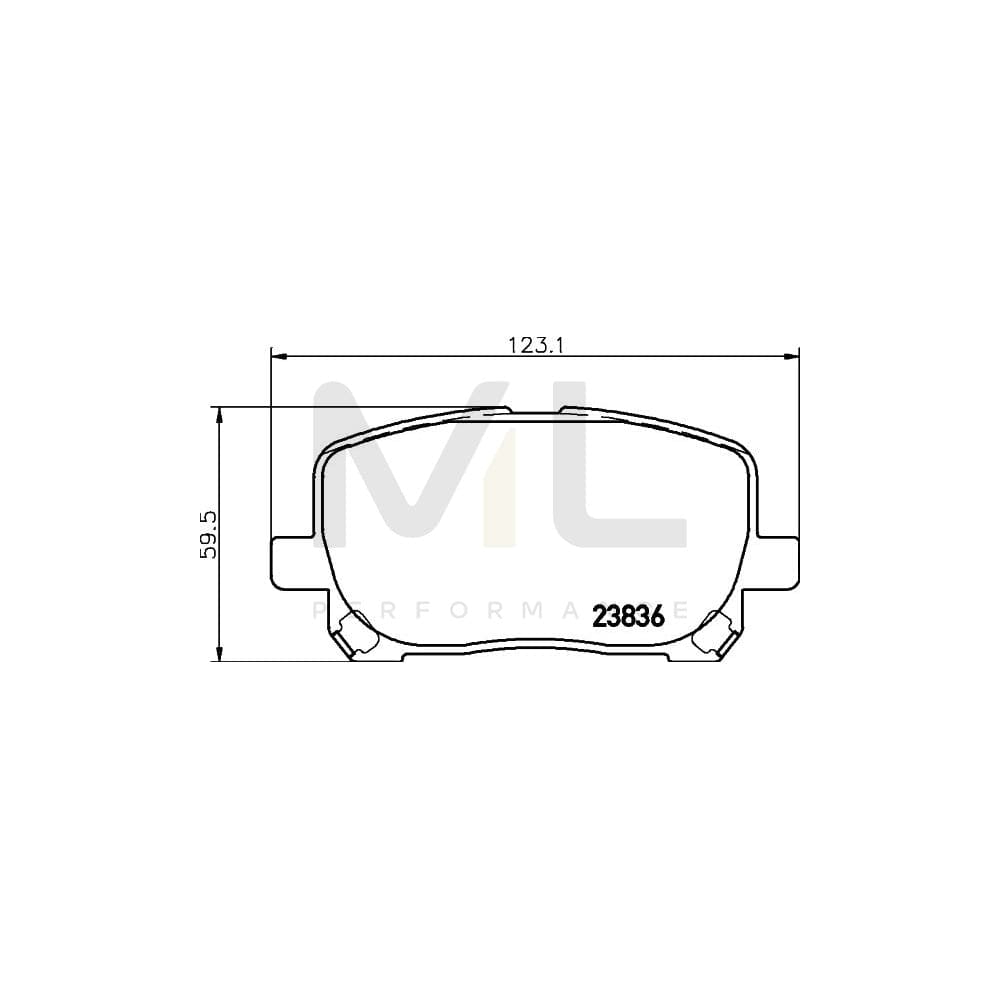 Hella 8DB 355 010-221 Brake Pad Set With Acoustic Wear Warning