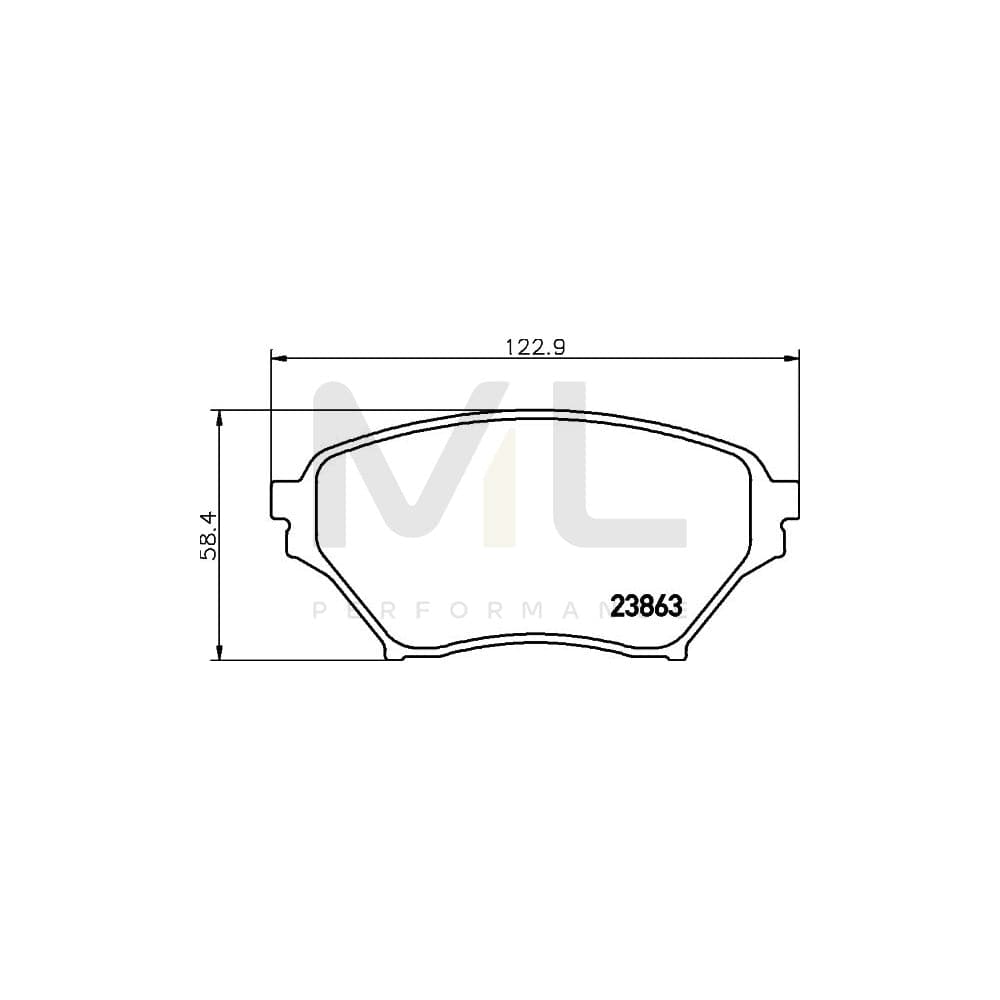 Hella 8DB 355 010-261 Brake Pad Set For Mazda Mx-5 Ii (Nb) Not Prepared For Wear Indicator