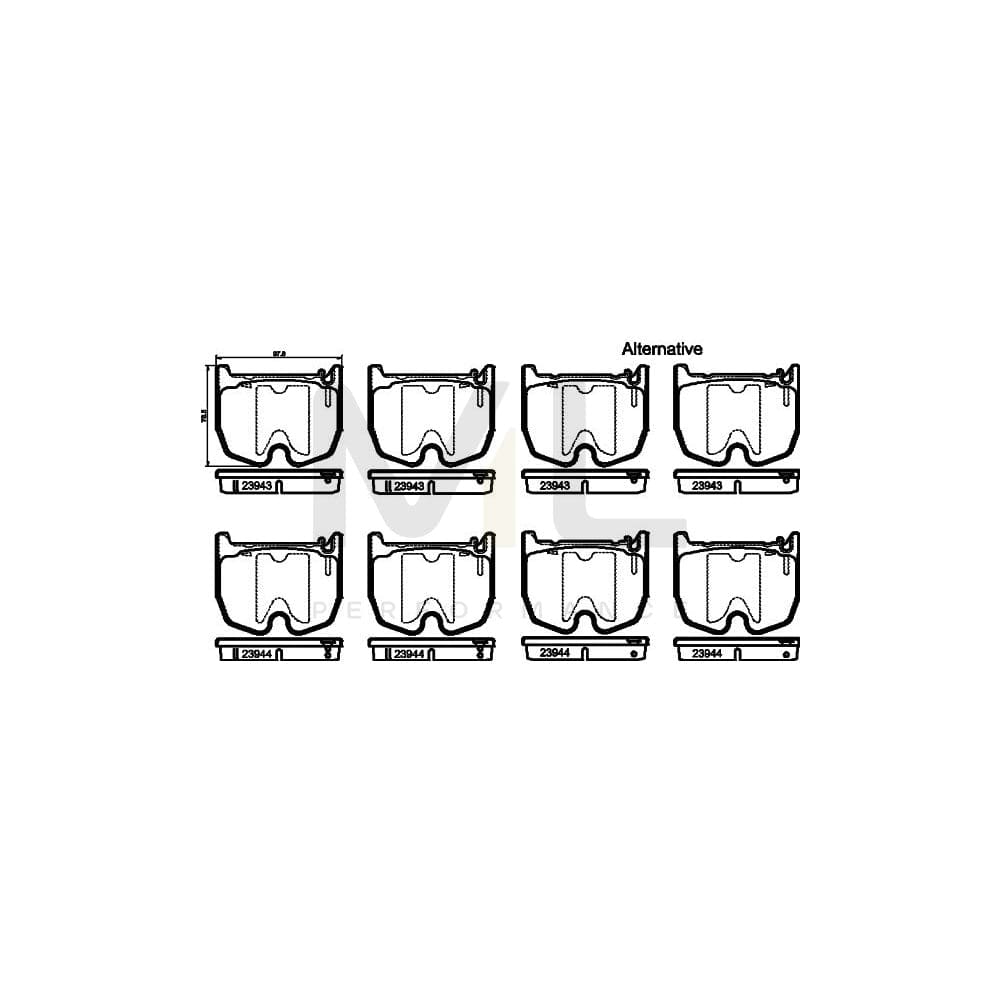 Hella 8DB 355 010-381 Brake Pad Set Prepared For Wear Indicator
