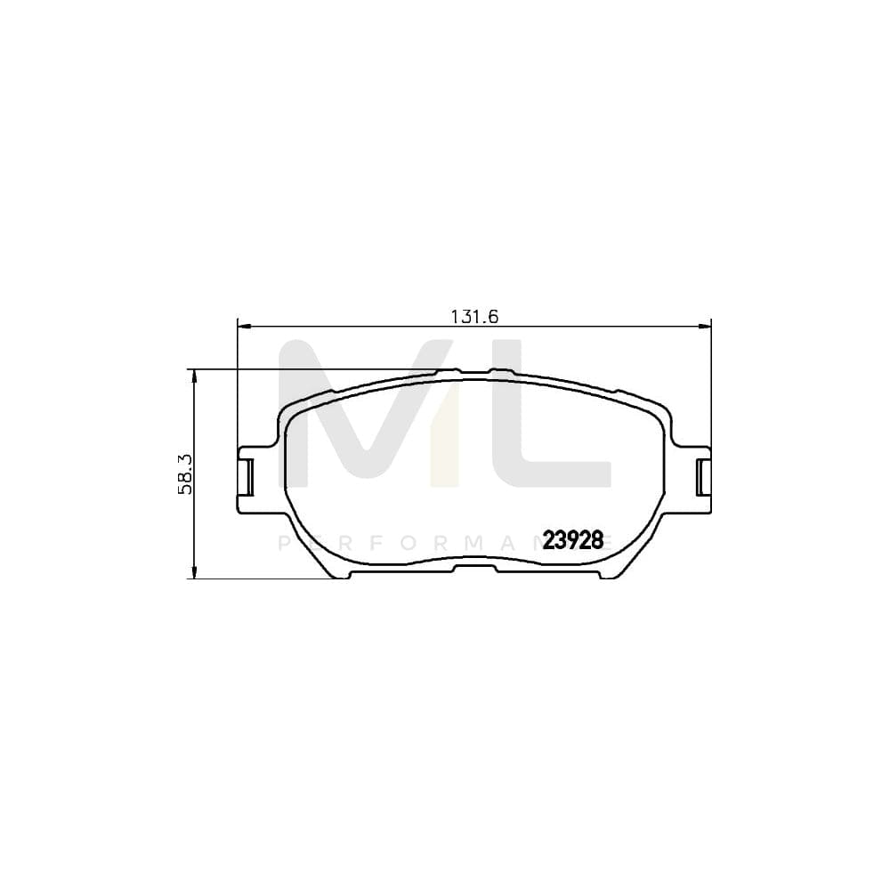 Hella 8DB 355 010-431 Brake Pad Set Not Prepared For Wear Indicator